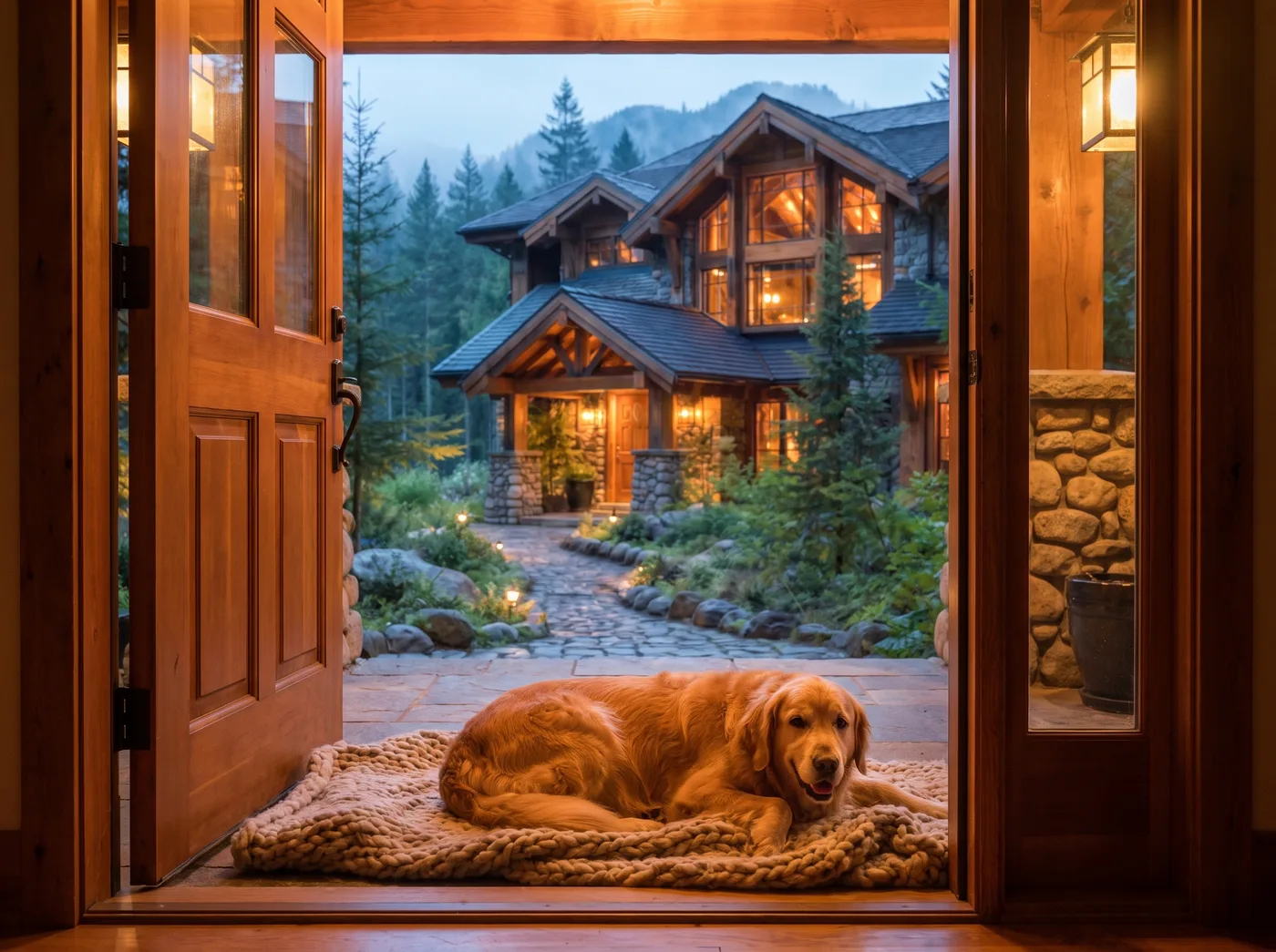 The welcome at Cedar & Stone Lodge, supervised by Charli
